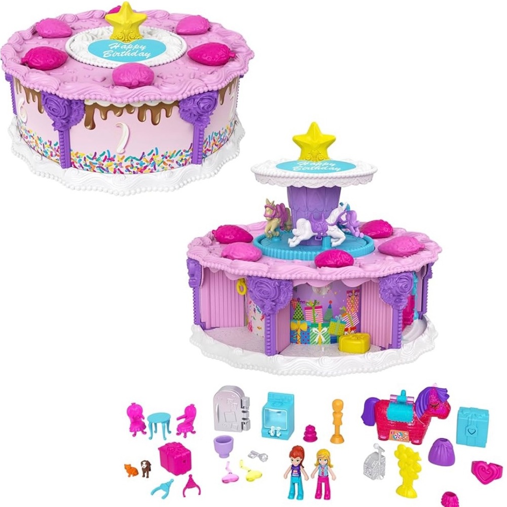 Polly Pocket Birthday Cake Countdown Playset NWT girls activity doll set - Picture 4 of 4